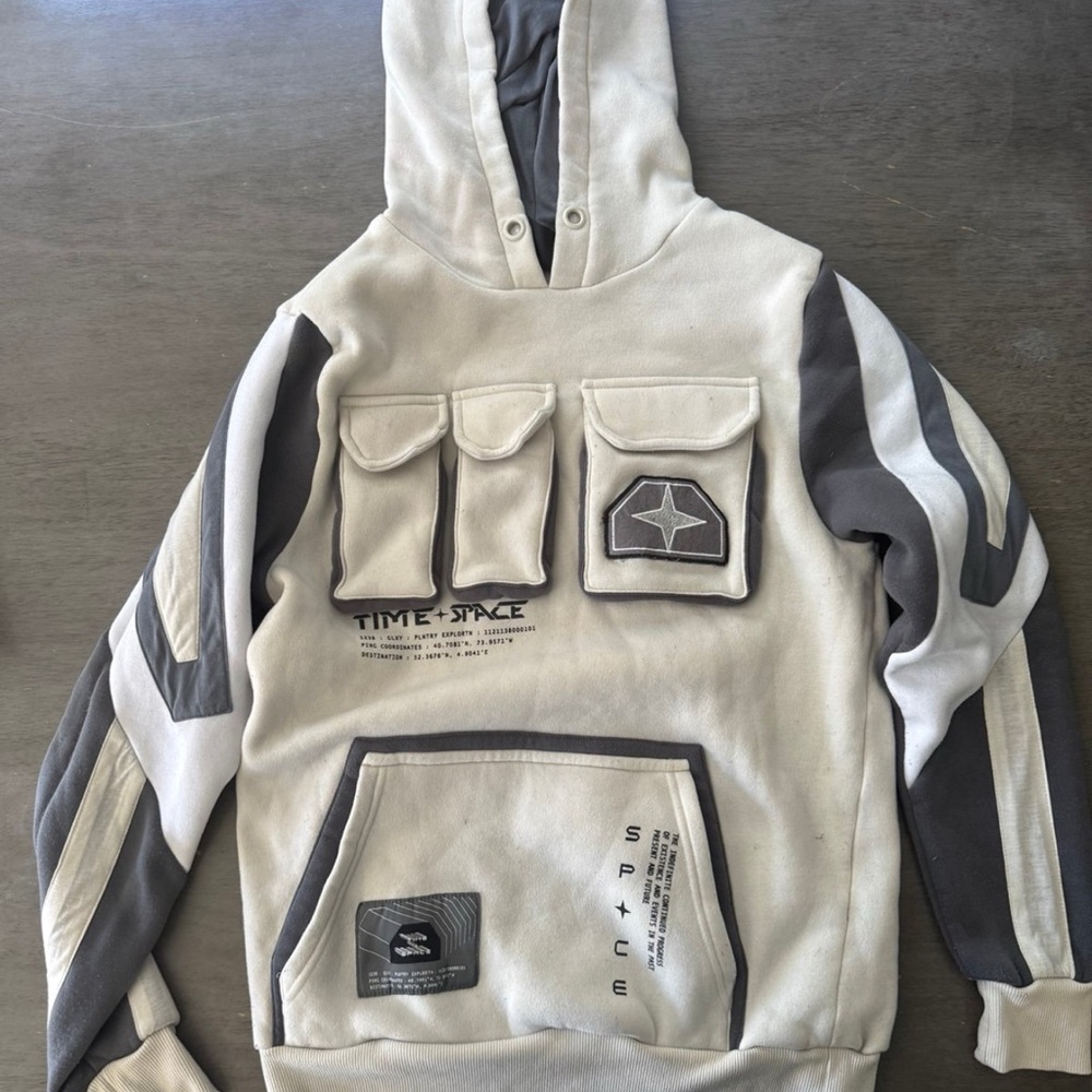 Time Space Cargo Tactical Hoodie Sweater Small Fashion Mens Womens Winter Gift